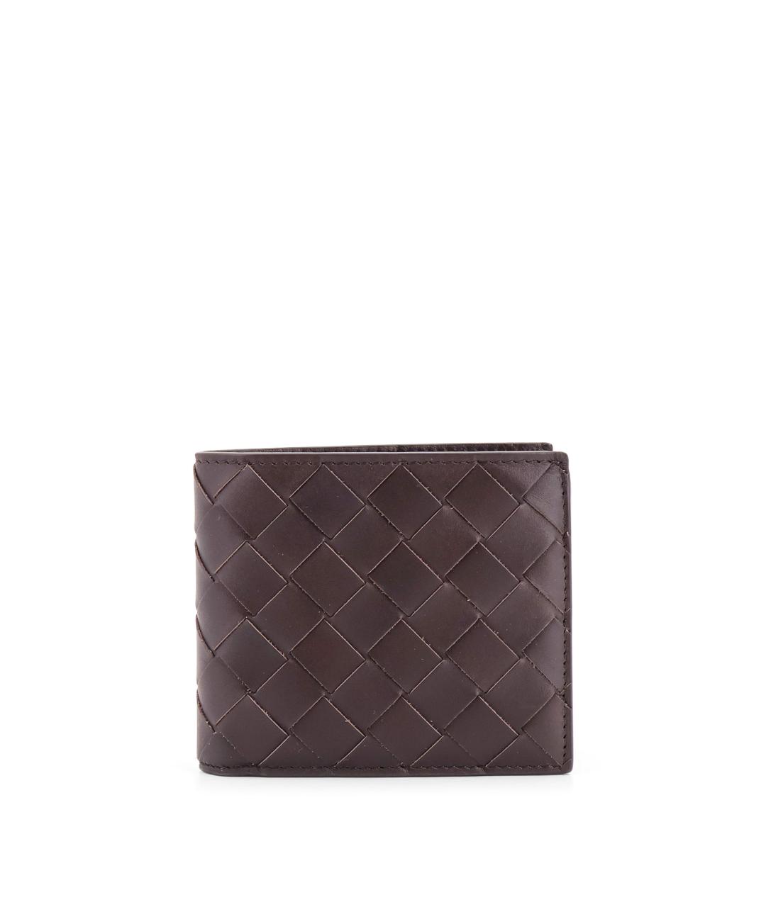 BOTTEGA VENETA Коричневый кожаный кошелек, фото 1