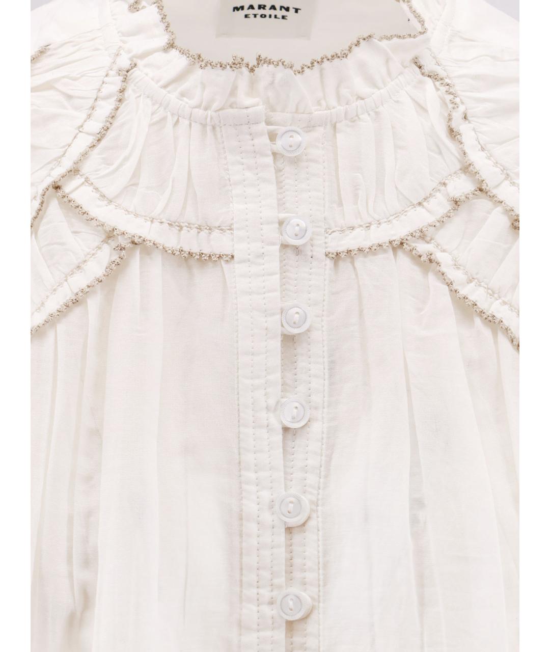 ISABEL MARANT ETOILE Белая хлопковая рубашка, фото 3