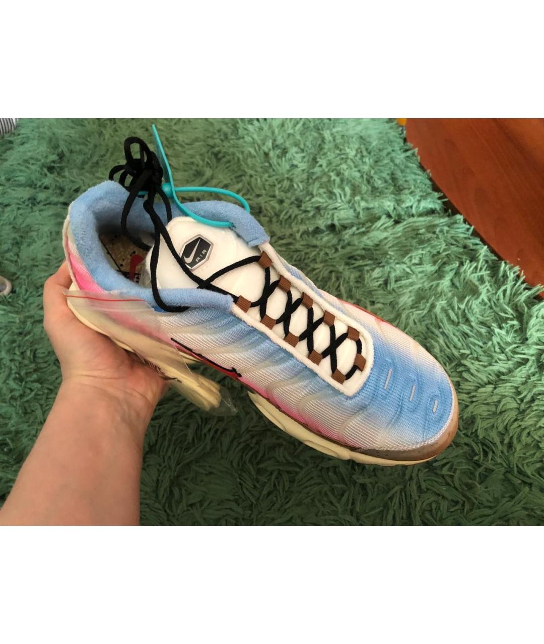 NIKE Голубые синтетические низкие кроссовки / кеды, фото 3