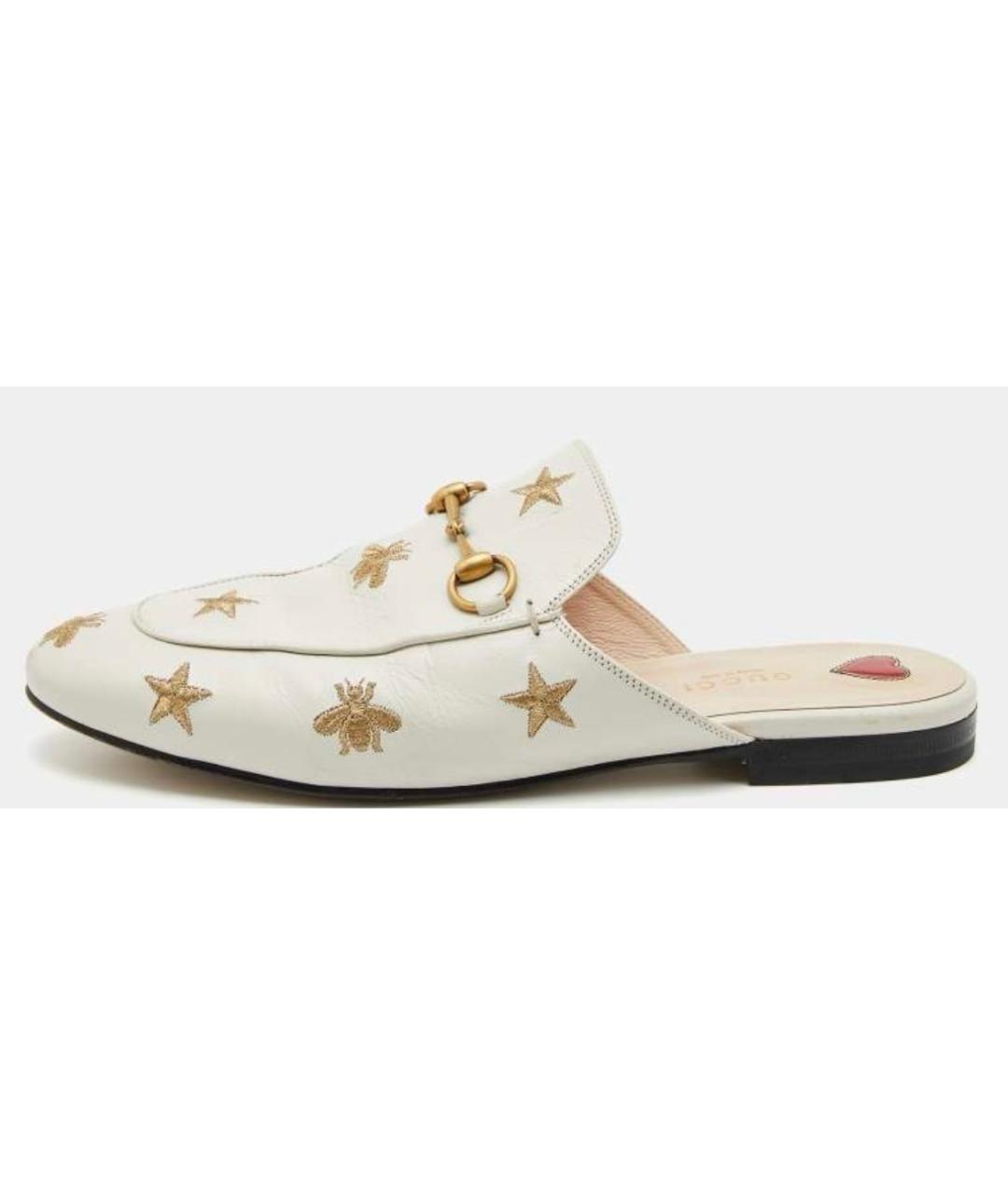 GUCCI Бежевые кожаные мюли, фото 7