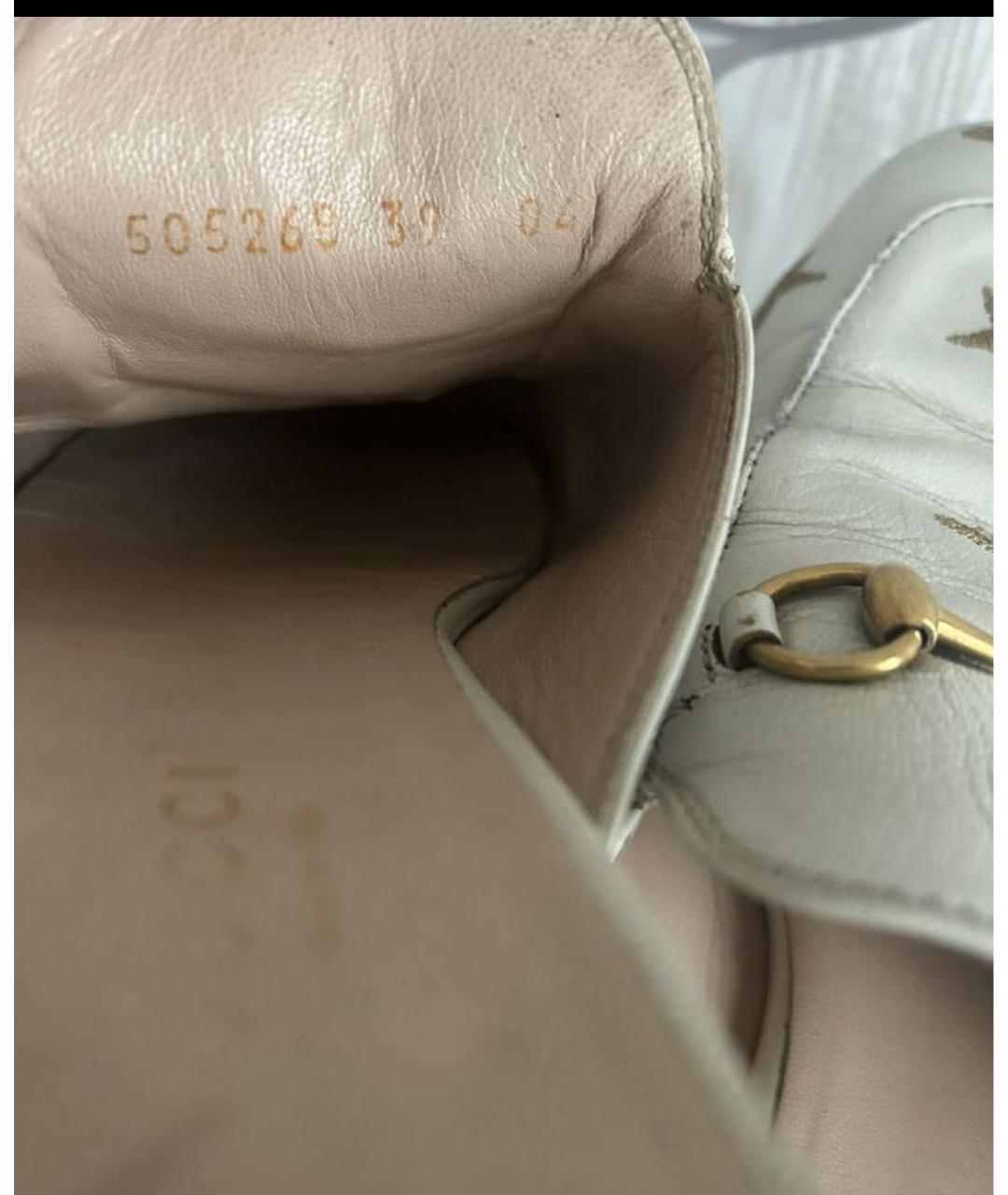 GUCCI Бежевые кожаные мюли, фото 4