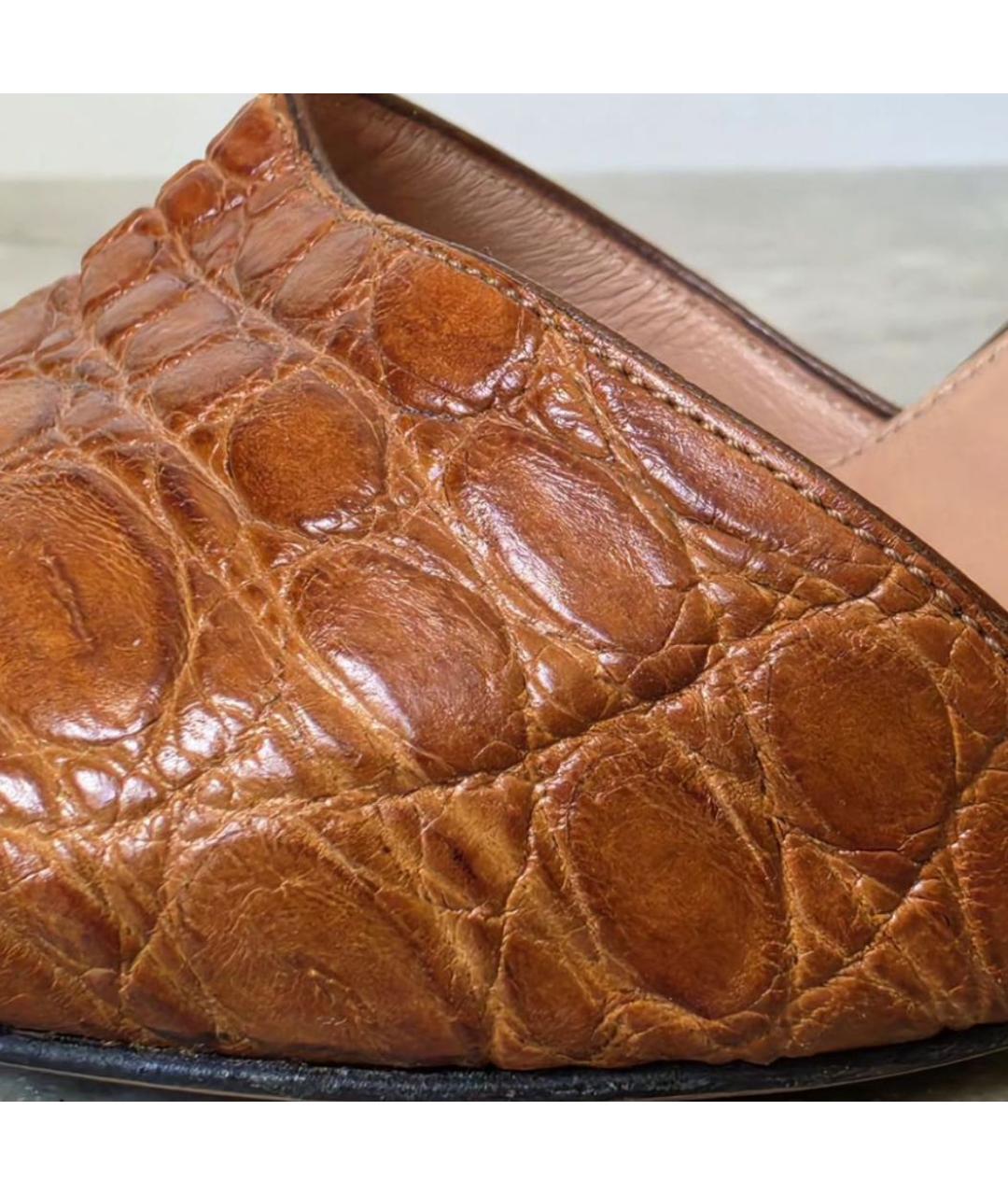 GUCCI Коричневые мюли из экзотической кожи, фото 4