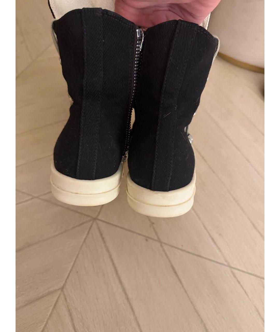 RICK OWENS DRKSHDW Черные текстильные кроссовки, фото 5
