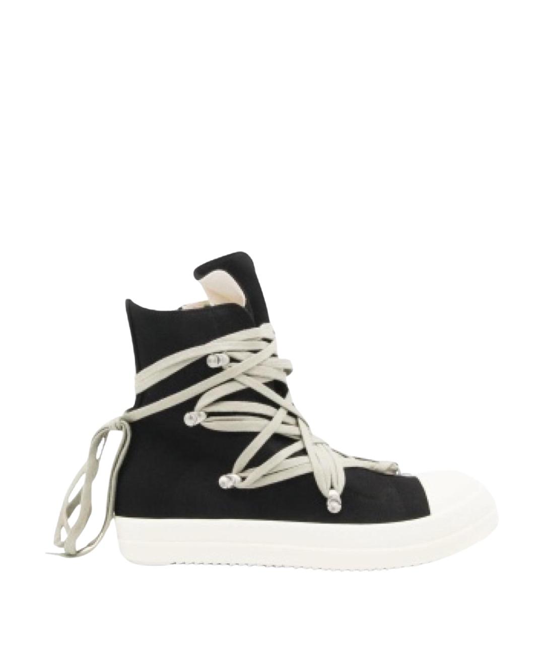 RICK OWENS DRKSHDW Черные текстильные кроссовки, фото 1