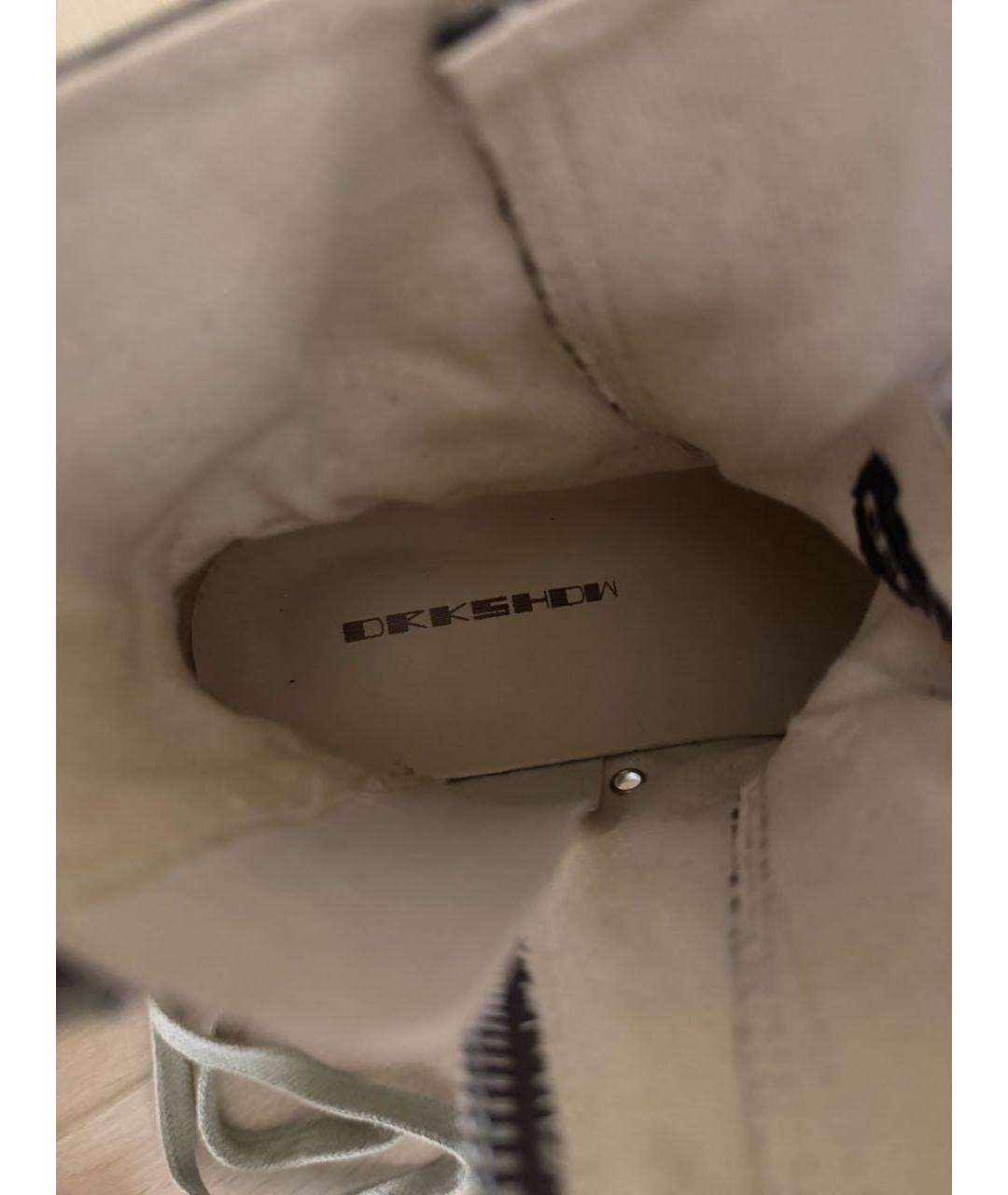 RICK OWENS DRKSHDW Черные текстильные кроссовки, фото 8