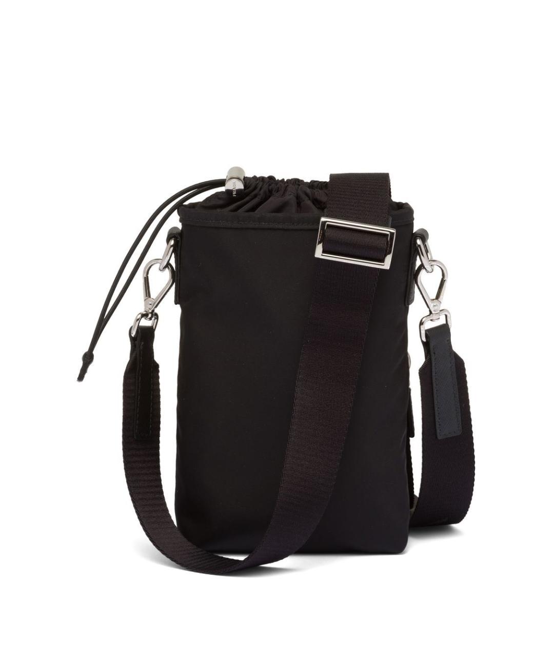 PRADA Черная тканевая сумка на плечо, фото 4