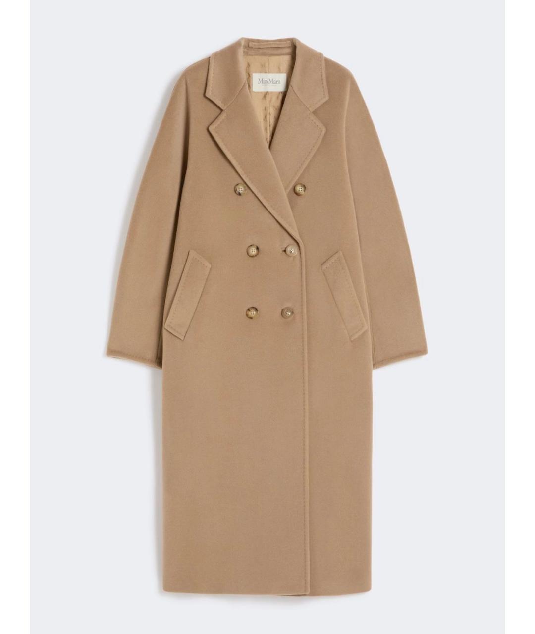 MAX MARA Бежевое шерстяное пальто, фото 3