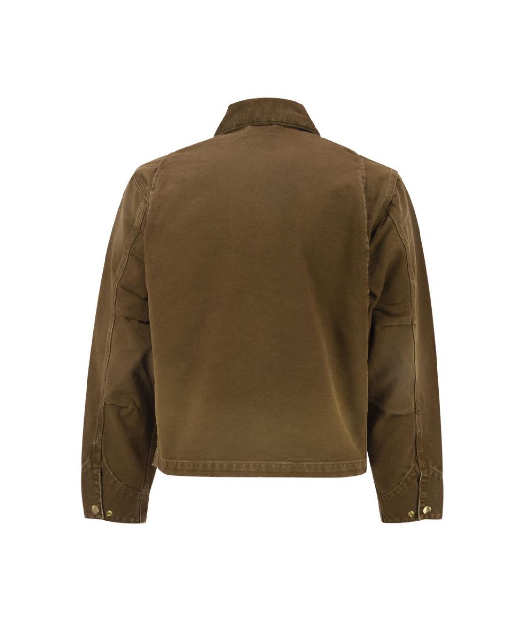 CARHARTT WIP Коричневая хлопковая куртка, фото 2