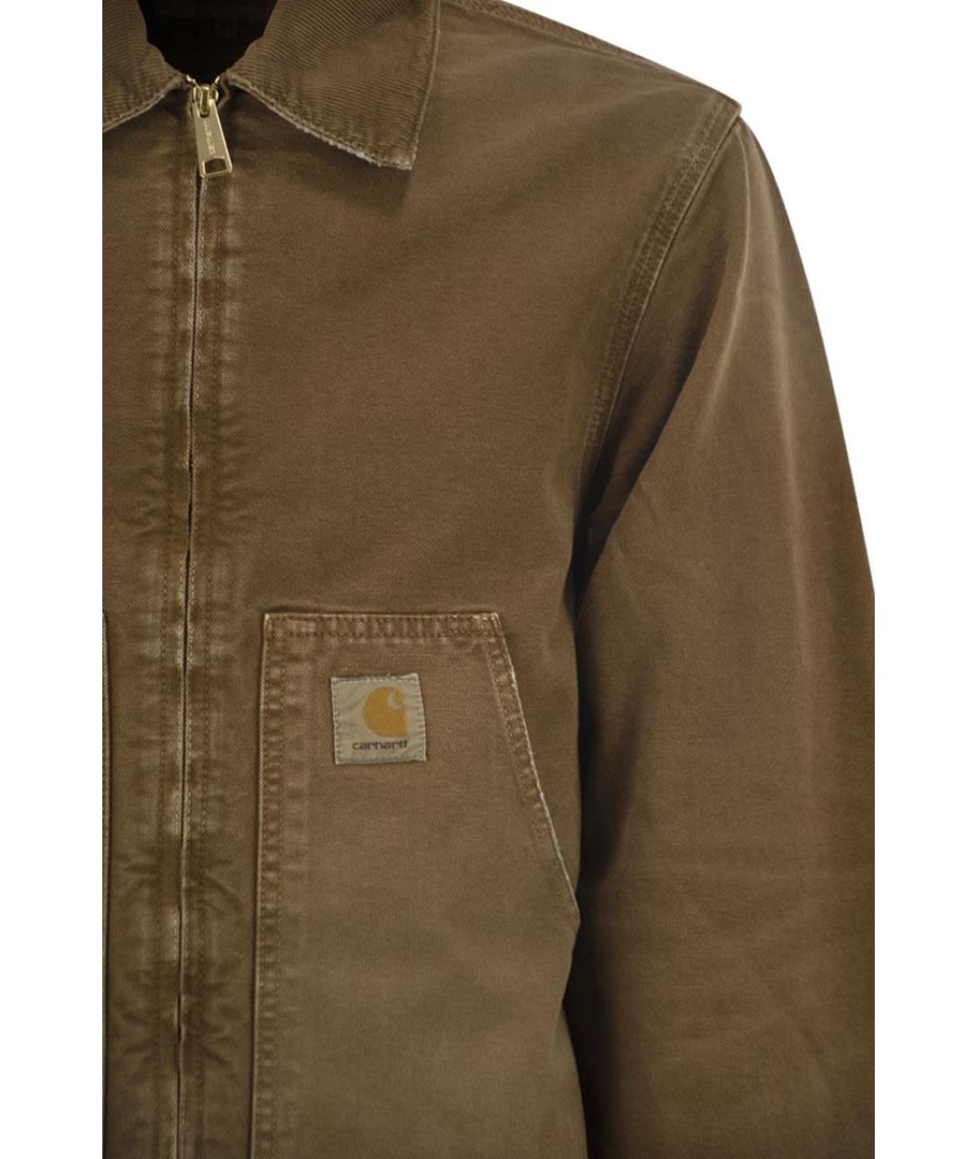 CARHARTT WIP Коричневая хлопковая куртка, фото 4