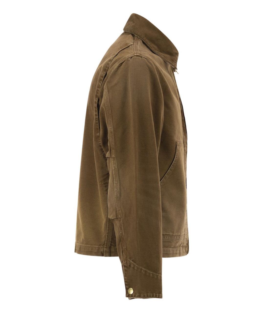 CARHARTT WIP Коричневая хлопковая куртка, фото 3