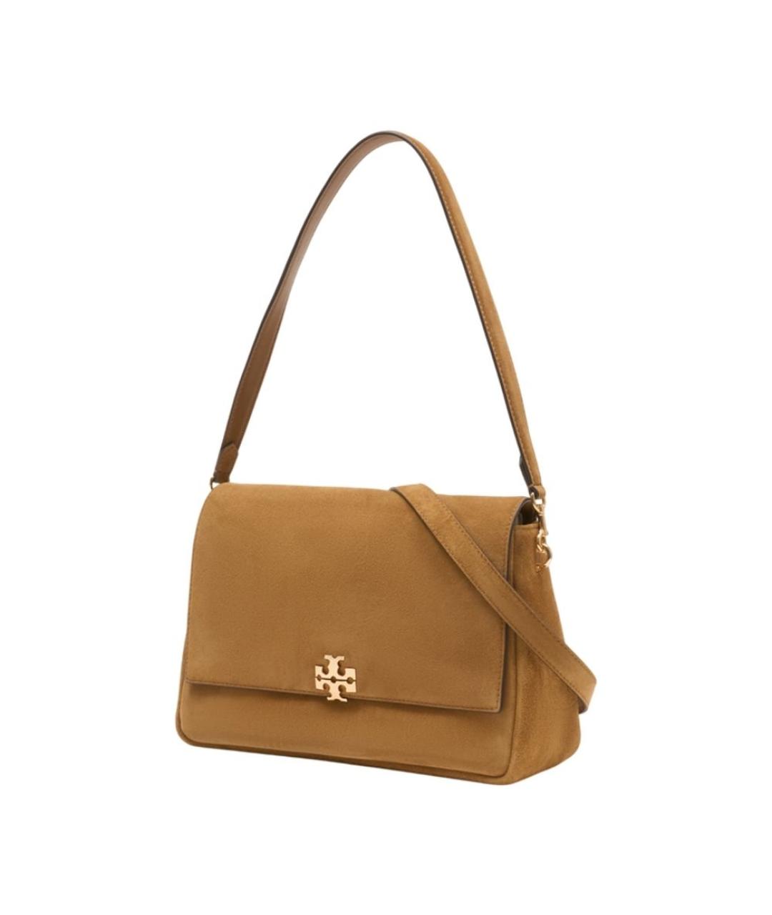 TORY BURCH Бежевая замшевая сумка через плечо, фото 2