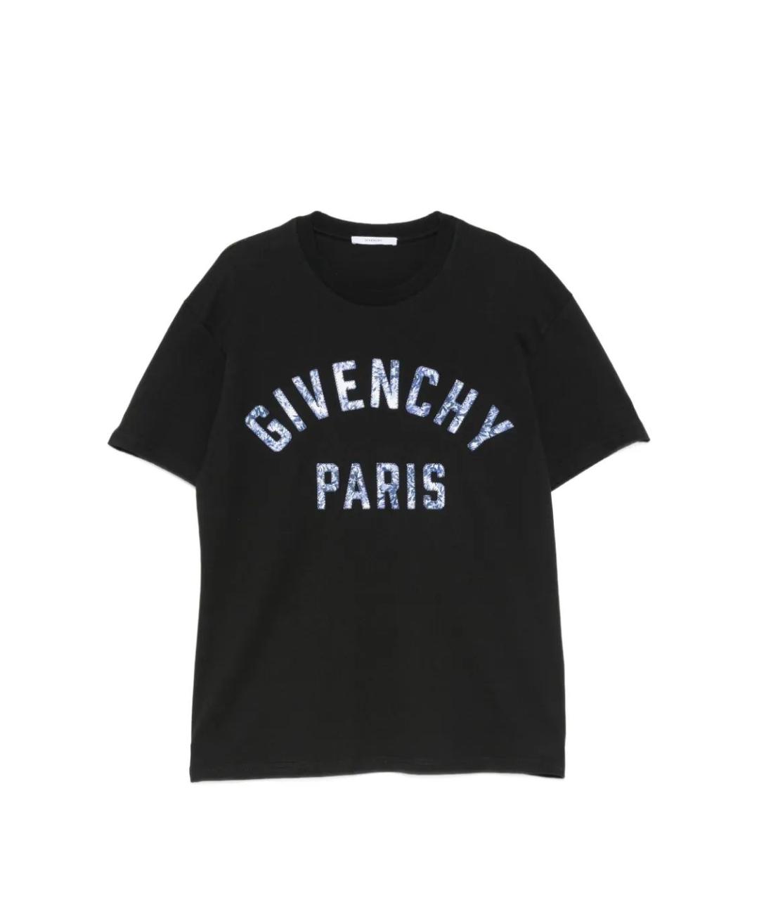 GIVENCHY Черная хлопковая футболка, фото 1