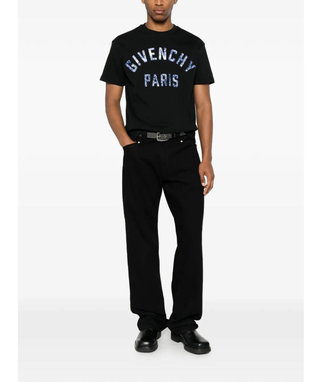 GIVENCHY Черная хлопковая футболка, фото 2