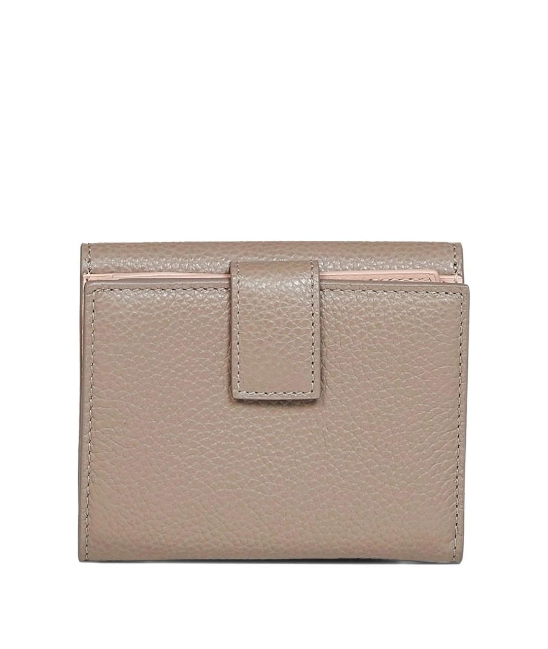 FERRAGAMO Серый кожаный кошелек, фото 3