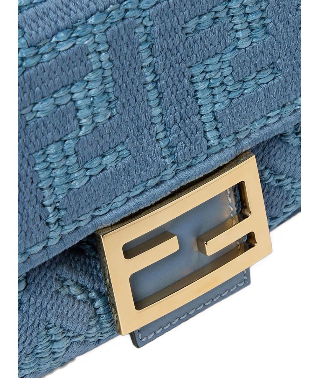 FENDI Синяя хлопковая сумка через плечо, фото 5