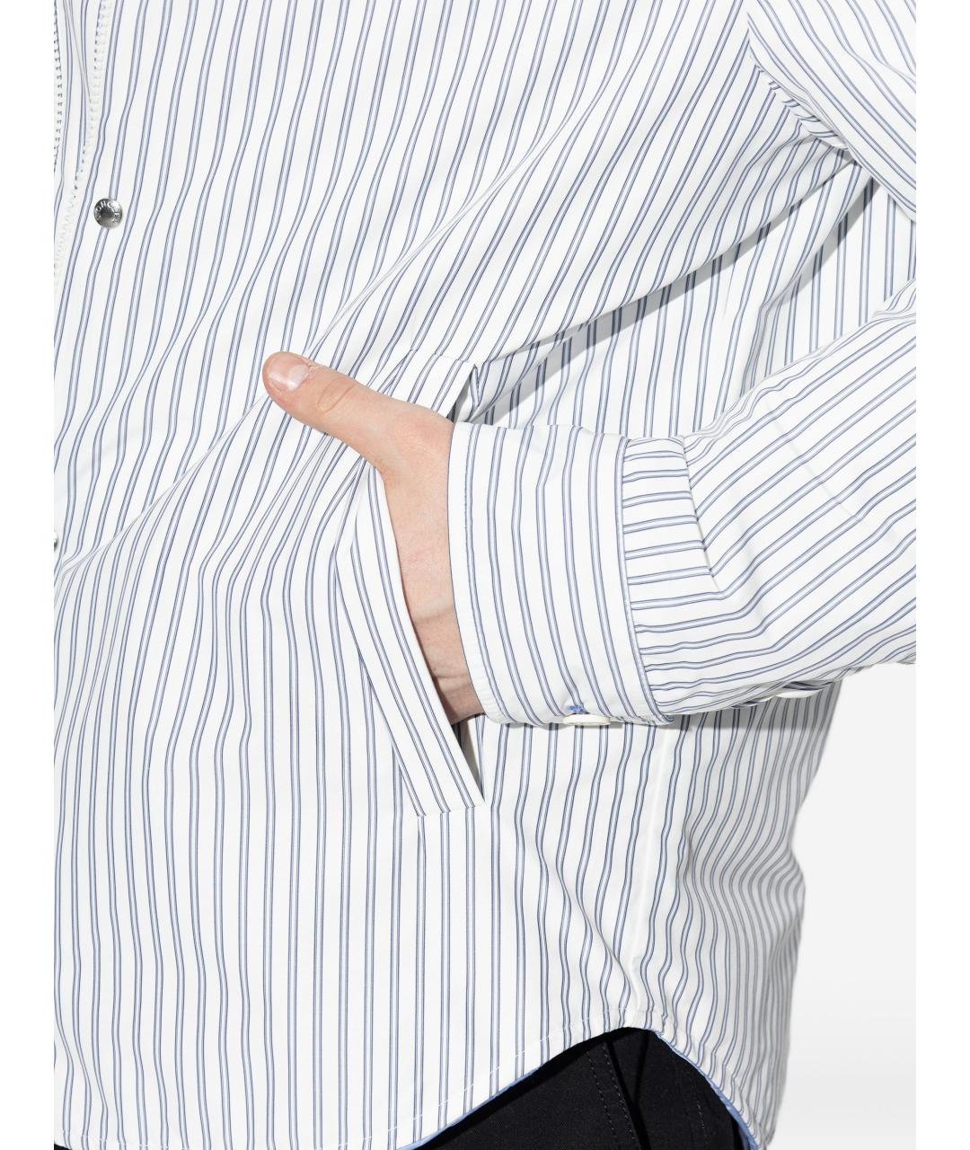 MONCLER Белая хлопковая кэжуал рубашка, фото 2