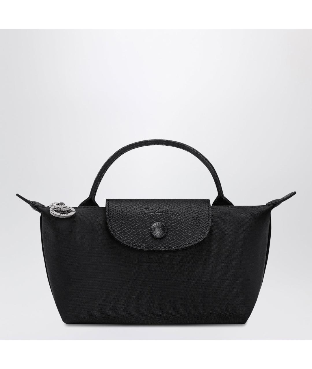 LONGCHAMP Черная тканевая сумка тоут, фото 2