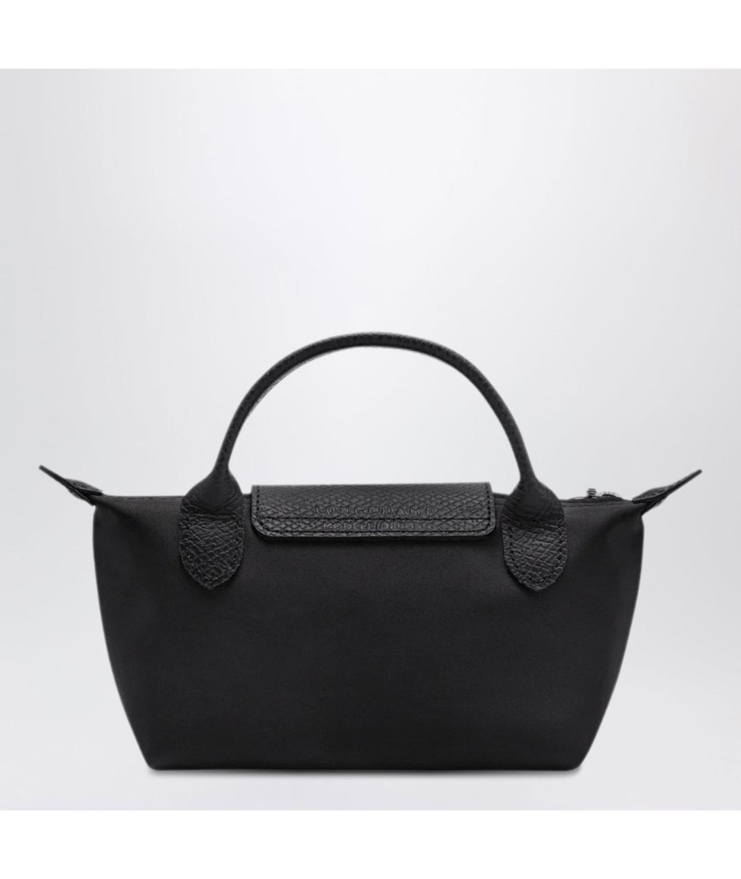 LONGCHAMP Черная тканевая сумка тоут, фото 3