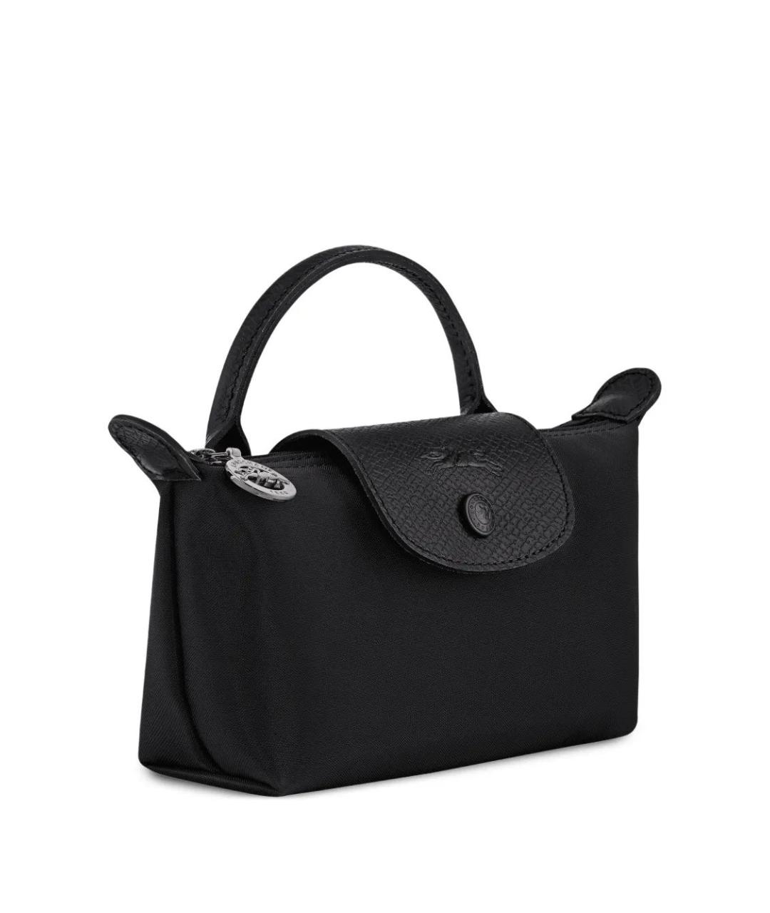 LONGCHAMP Черная тканевая сумка тоут, фото 5