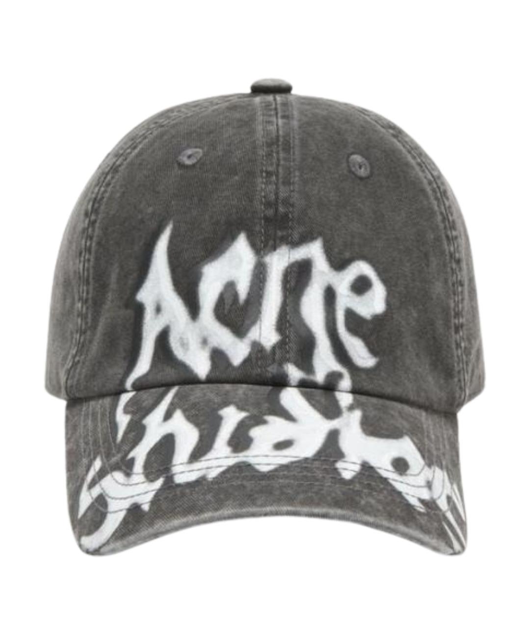 ACNE STUDIOS Черная хлопковая кепка/бейсболка, фото 1