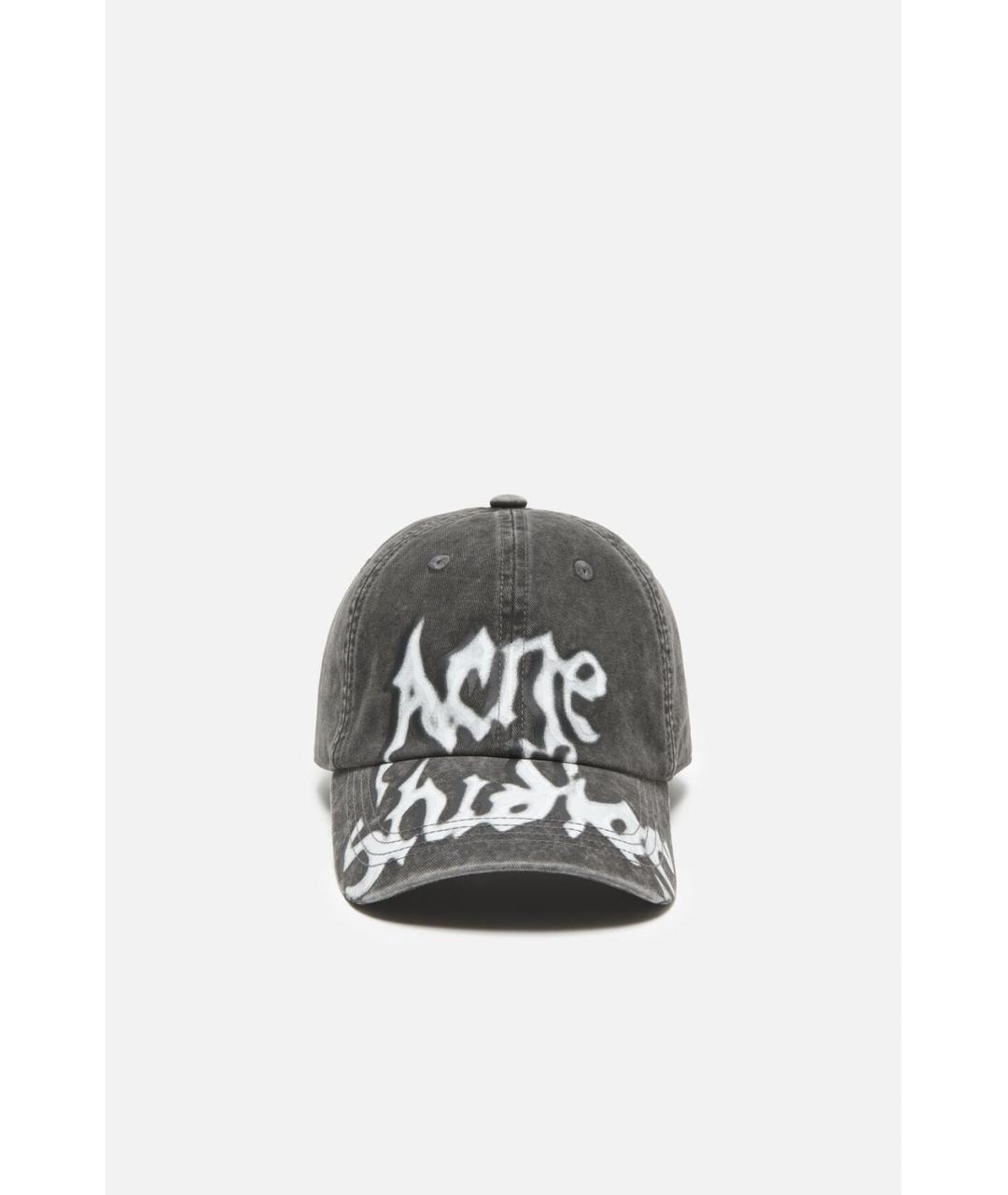 ACNE STUDIOS Черная хлопковая кепка/бейсболка, фото 3