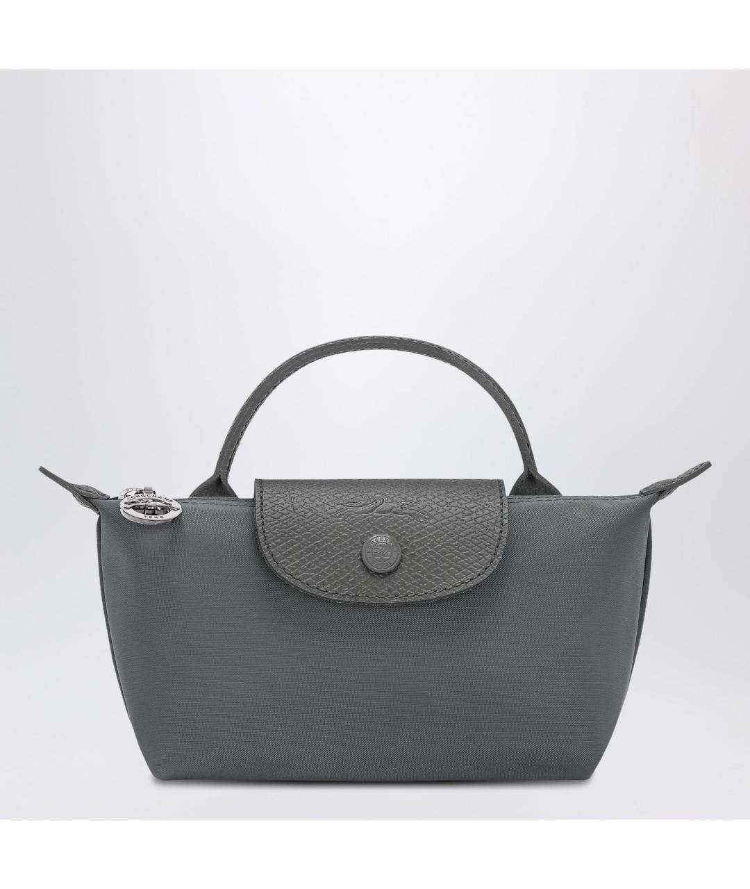 LONGCHAMP Антрацитовая тканевая сумка тоут, фото 6