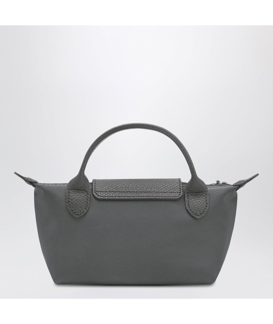LONGCHAMP Антрацитовая тканевая сумка тоут, фото 3
