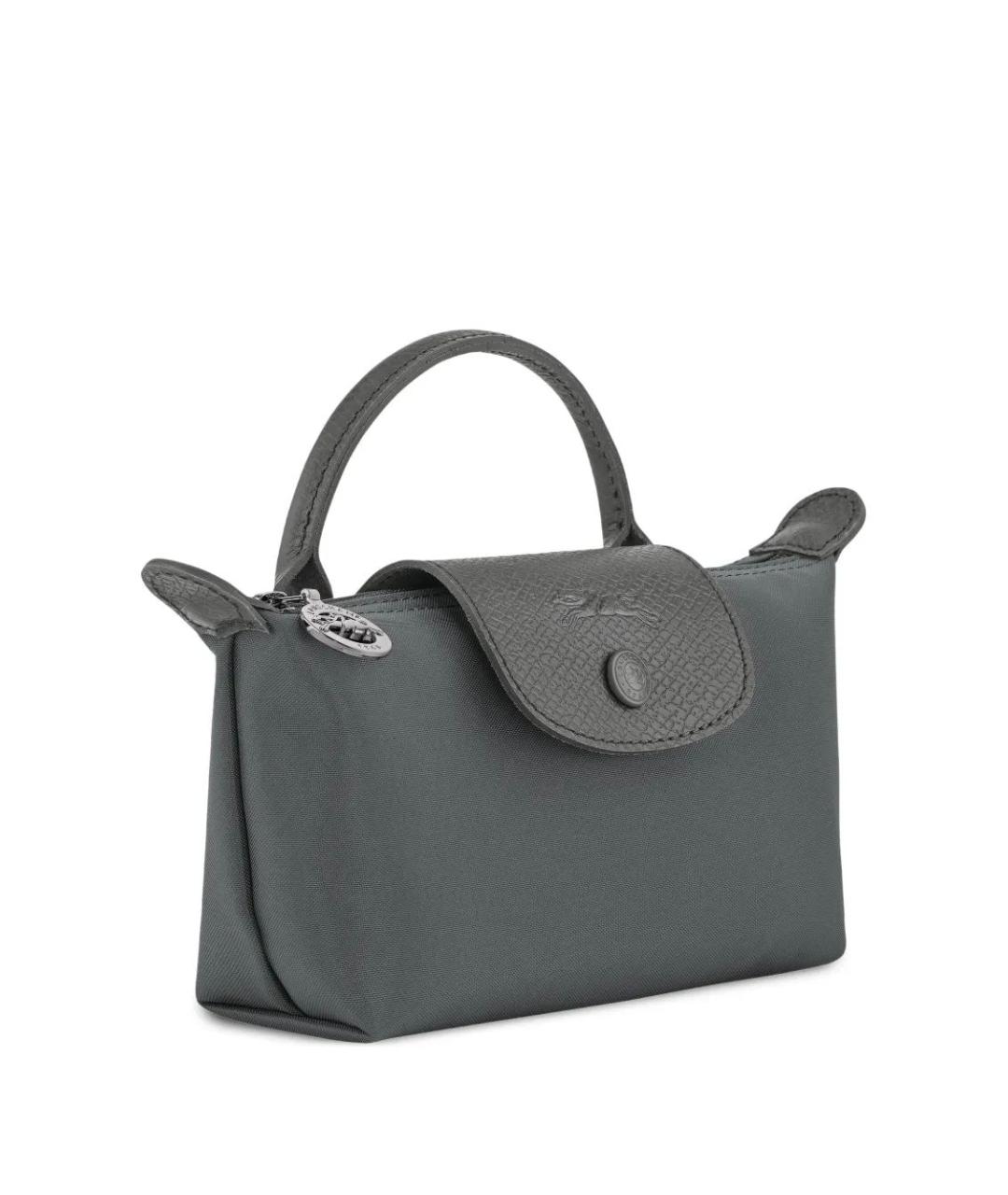 LONGCHAMP Антрацитовая тканевая сумка тоут, фото 5
