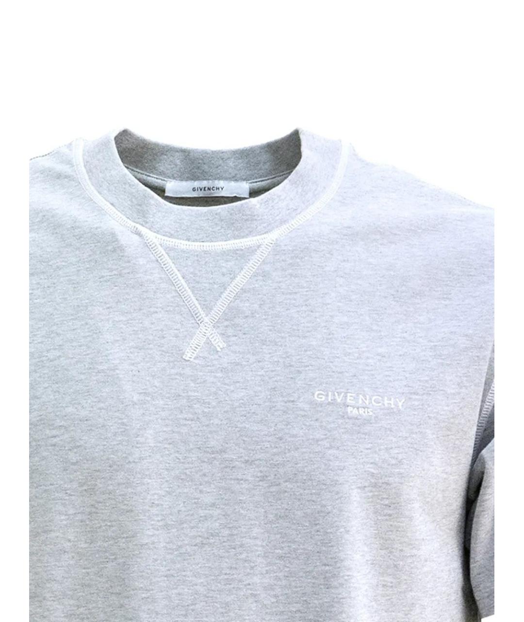 GIVENCHY Серая хлопковая футболка, фото 2