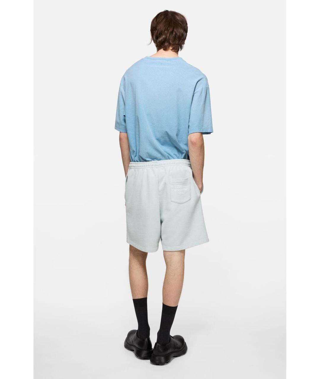 ACNE STUDIOS Голубая хлопковая футболка, фото 4