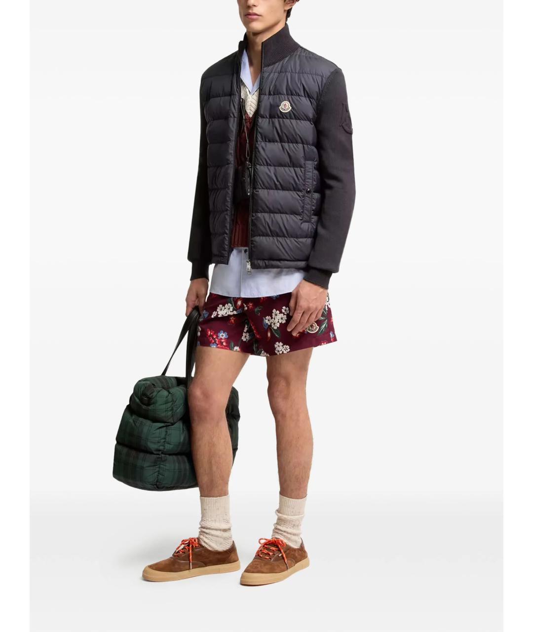MONCLER Черная полиэстеровая куртка, фото 2