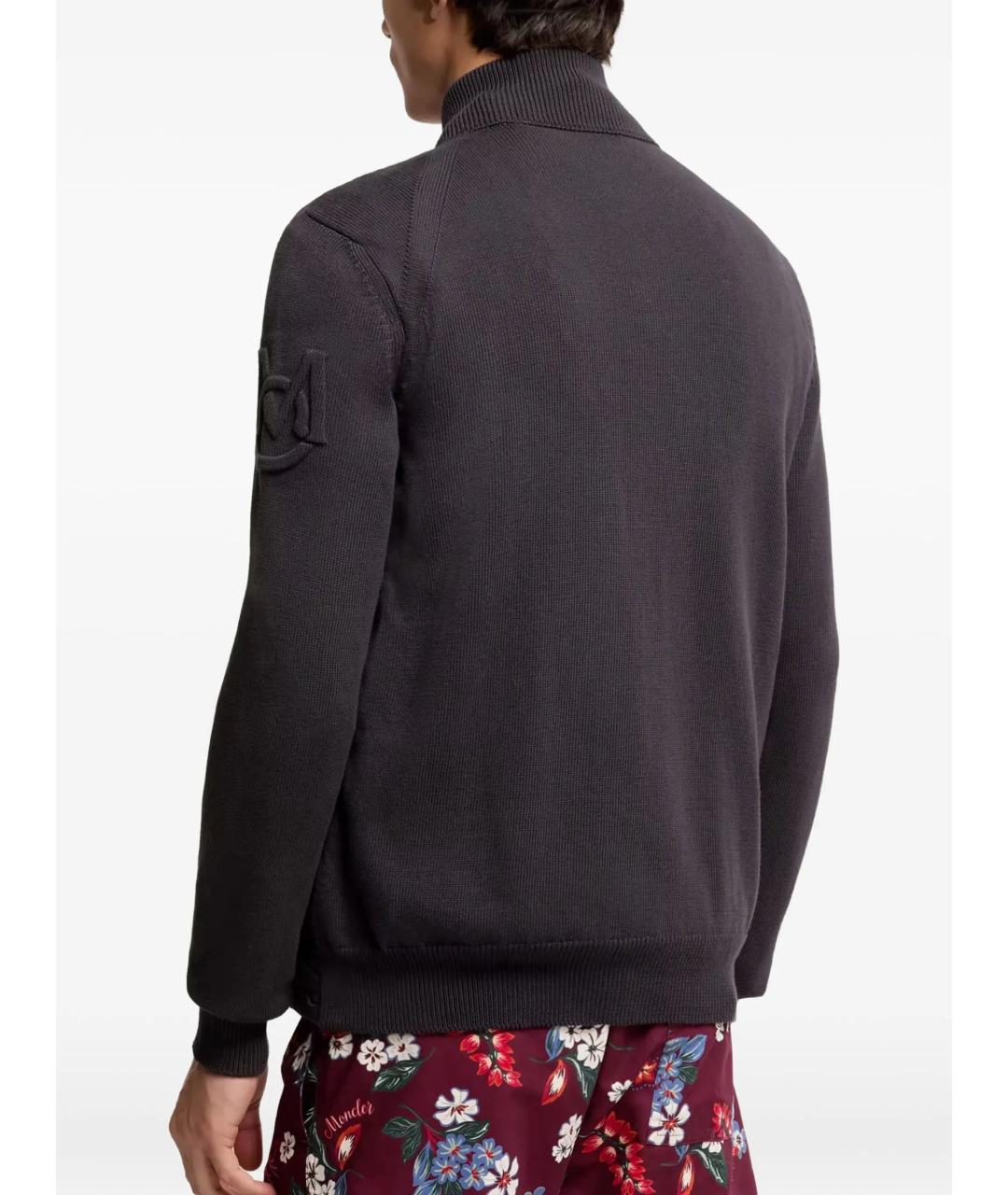 MONCLER Черная полиэстеровая куртка, фото 5