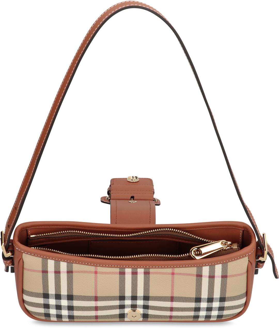 BURBERRY Бежевая синтетическая сумка через плечо, фото 5