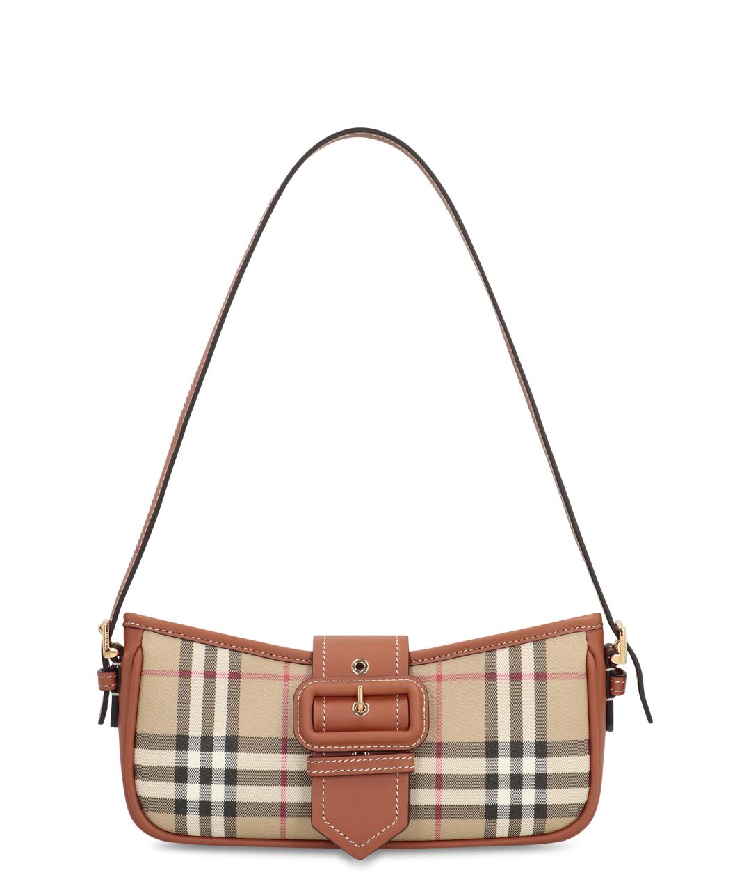 BURBERRY Бежевая синтетическая сумка через плечо, фото 1