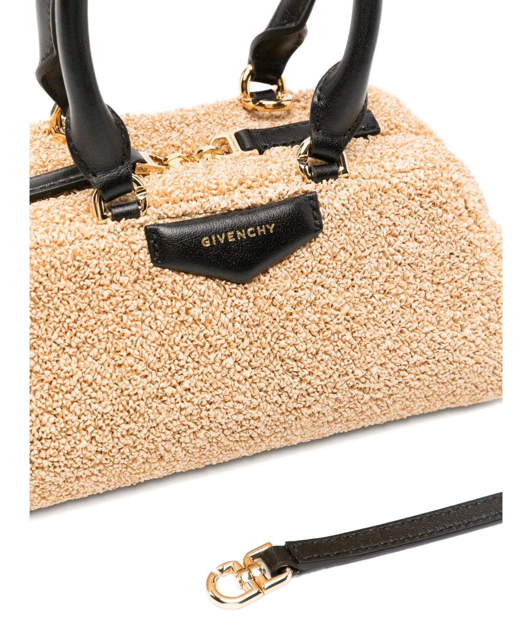 GIVENCHY Бежевая синтетическая сумка с короткими ручками, фото 4