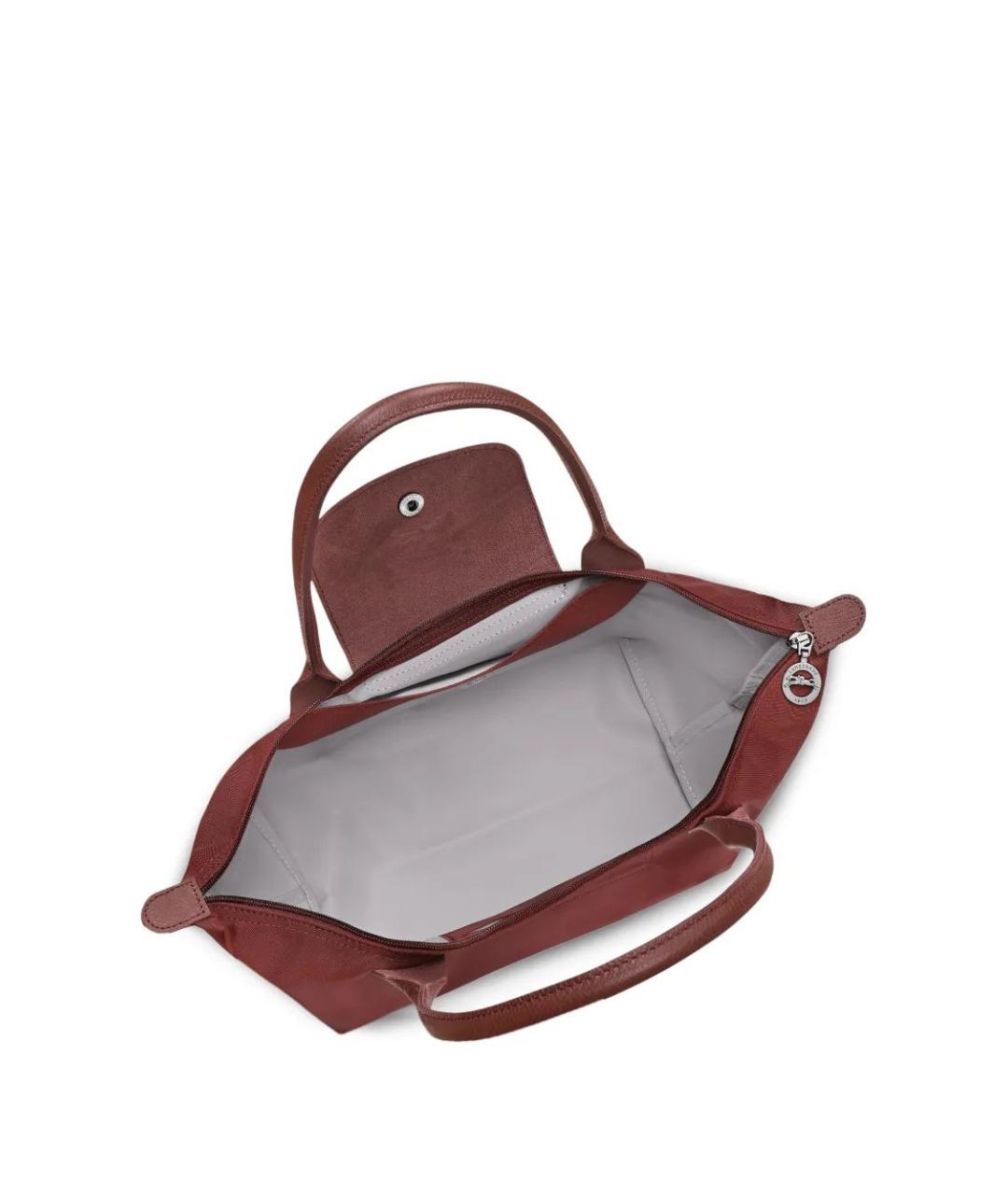 LONGCHAMP Бордовая тканевая сумка через плечо, фото 4