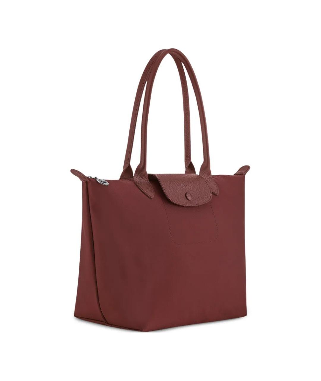 LONGCHAMP Бордовая тканевая сумка через плечо, фото 3