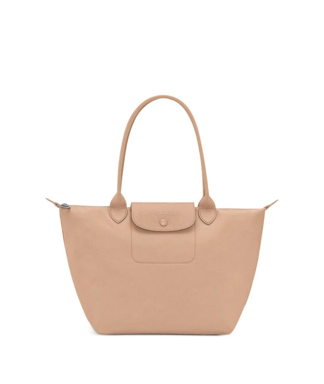 LONGCHAMP Бежевая кожаная сумка через плечо, фото 1