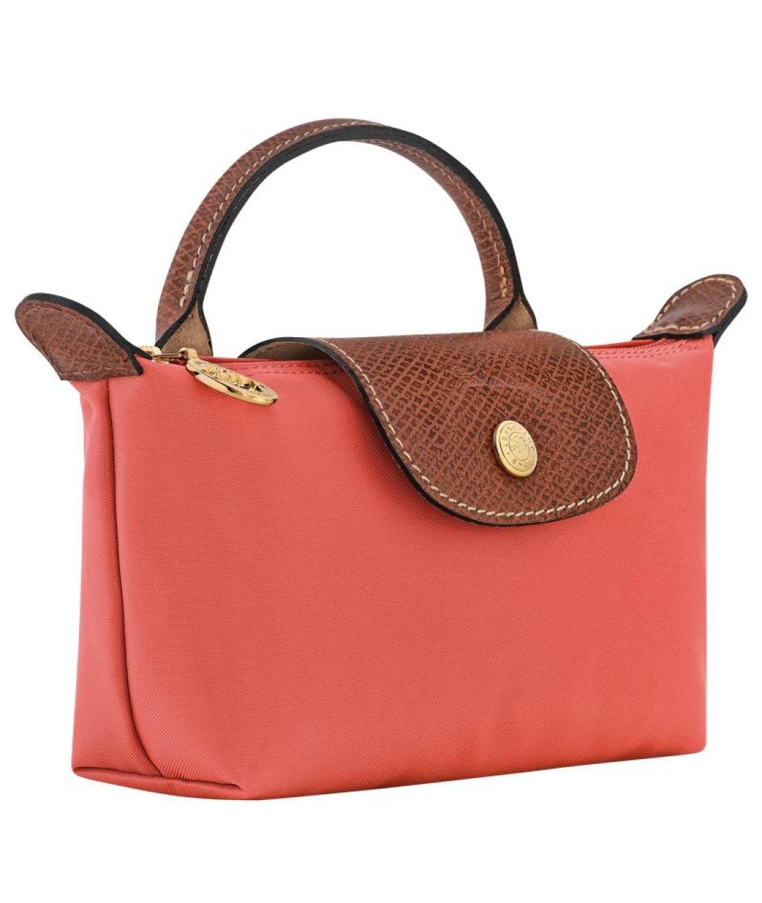 LONGCHAMP Розовая тканевая сумка тоут, фото 3