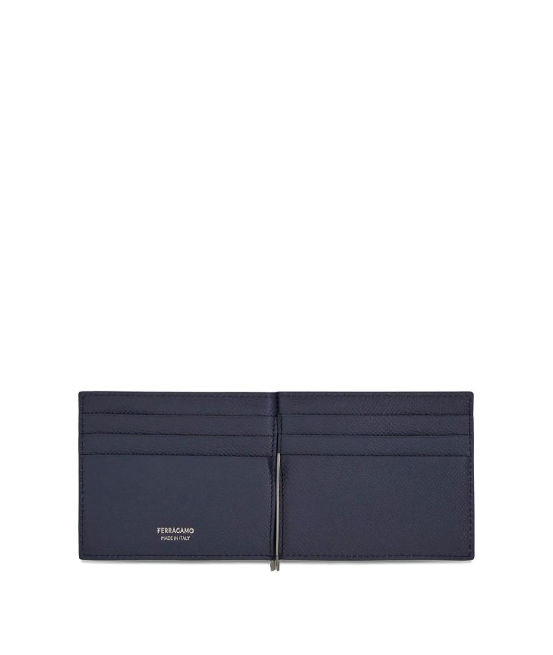 FERRAGAMO Синий кожаный кошелек, фото 3