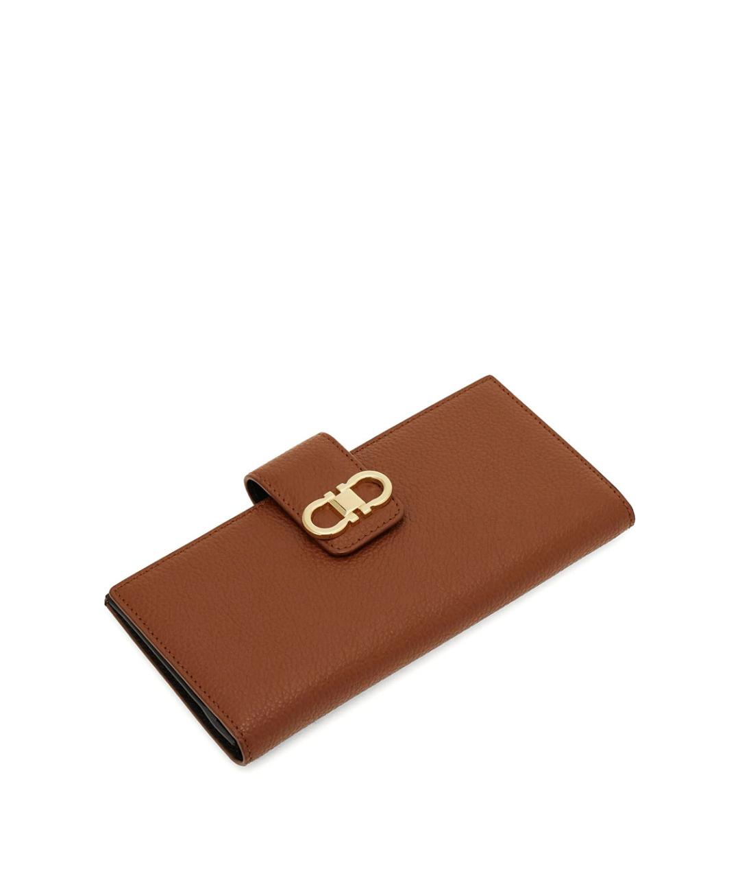 FERRAGAMO Коричневый кожаный кошелек, фото 5