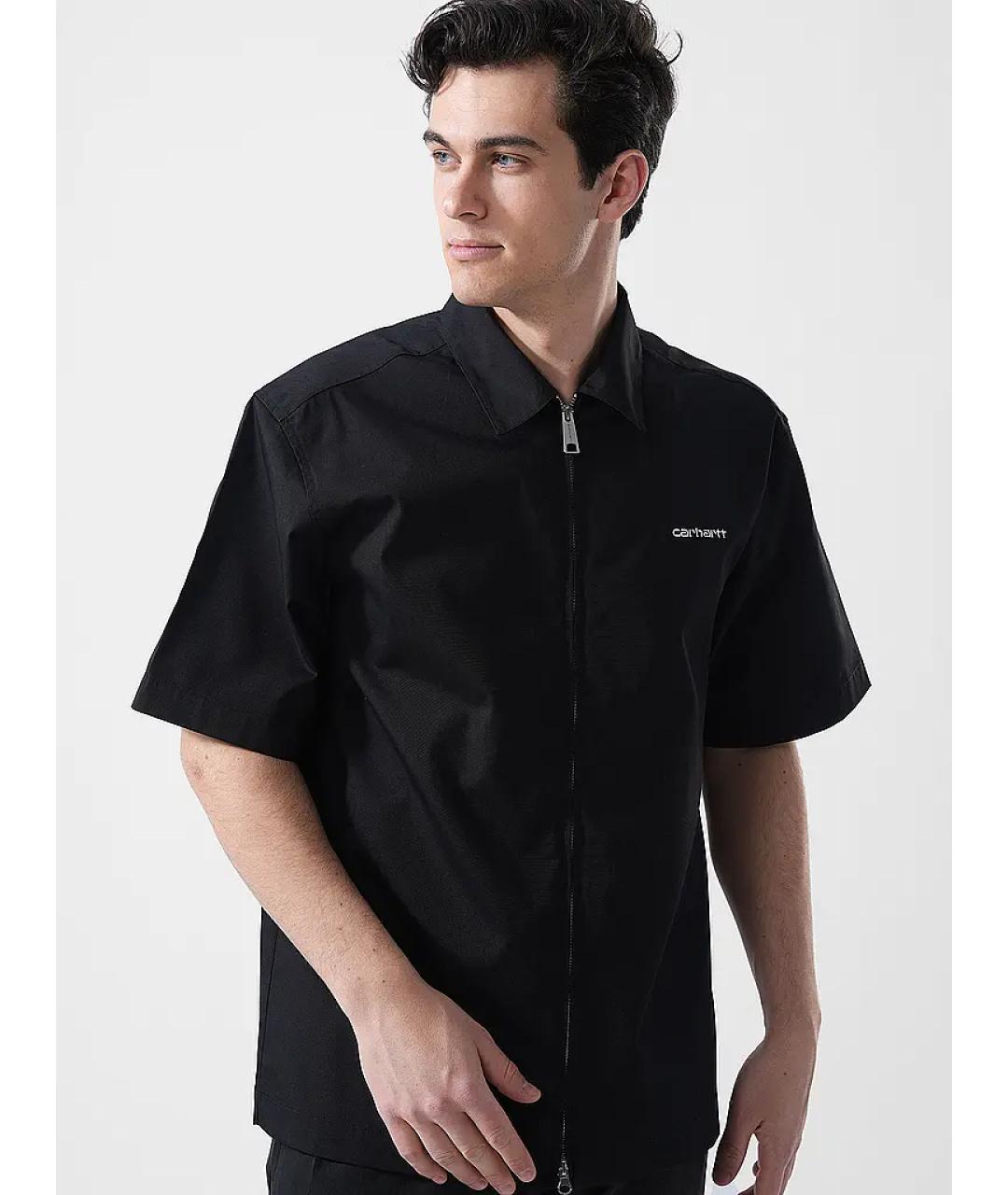CARHARTT WIP Черная хлопковая кэжуал рубашка, фото 3