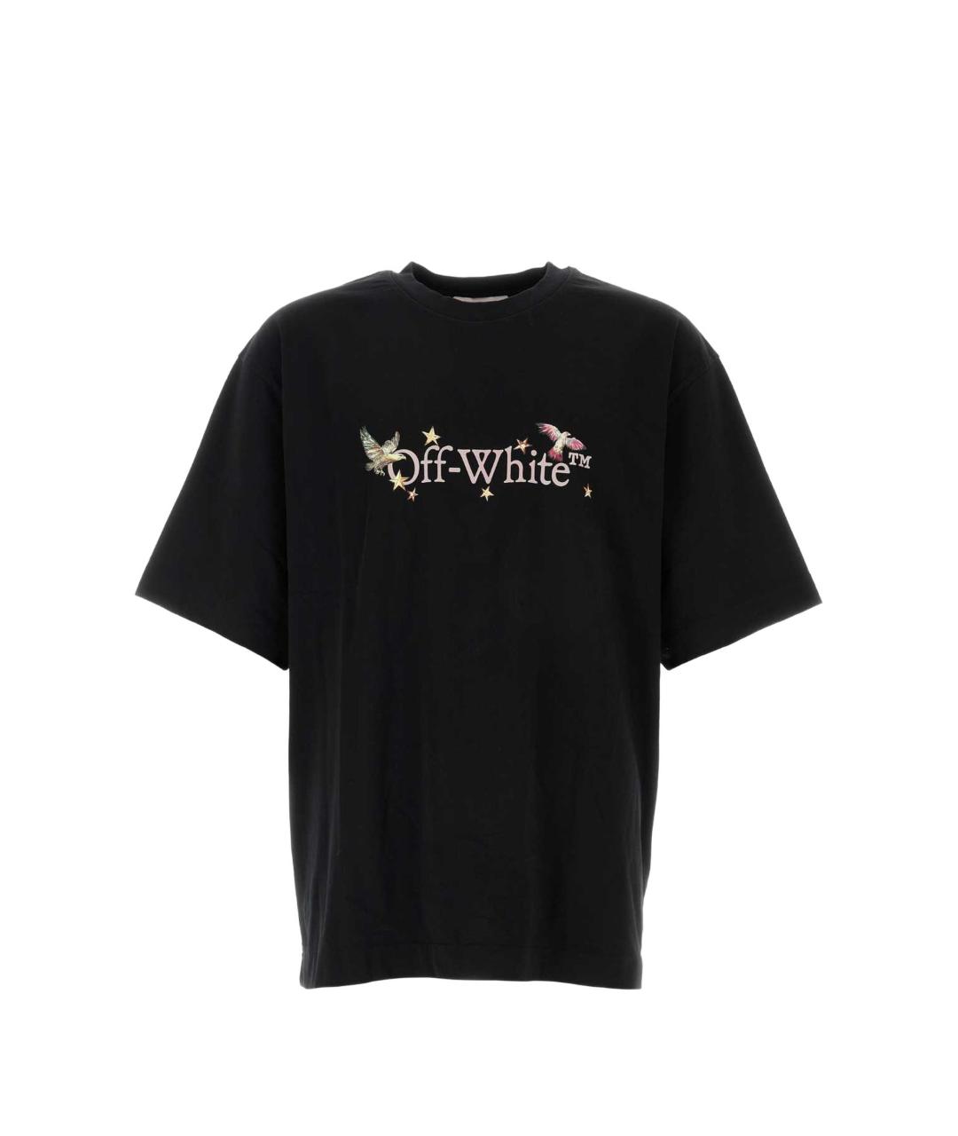 OFF-WHITE Черная хлопковая футболка, фото 1