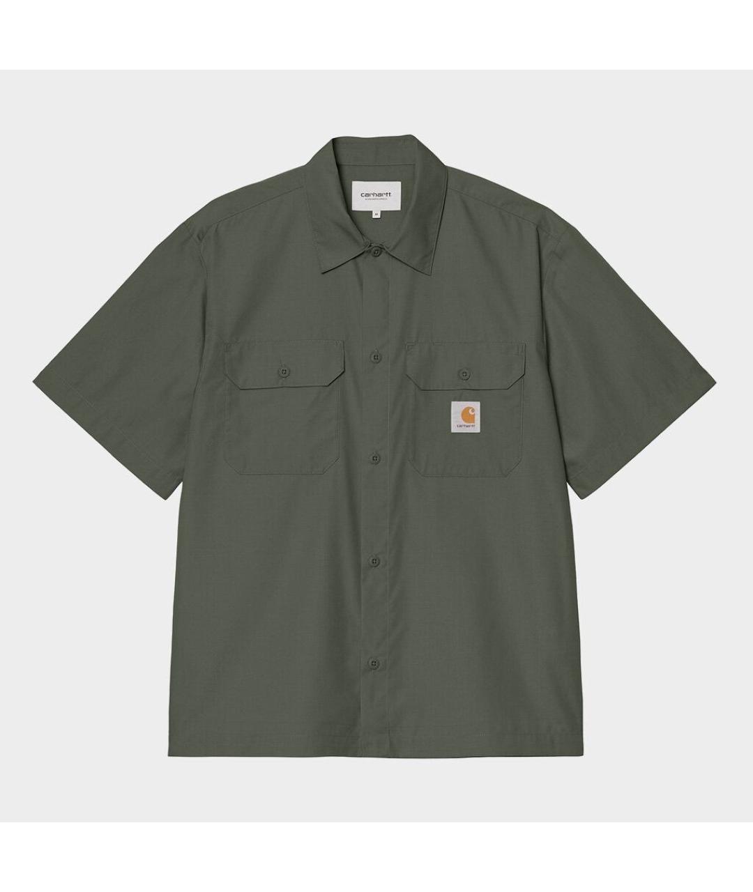 CARHARTT WIP Хаки хлопковая кэжуал рубашка, фото 1