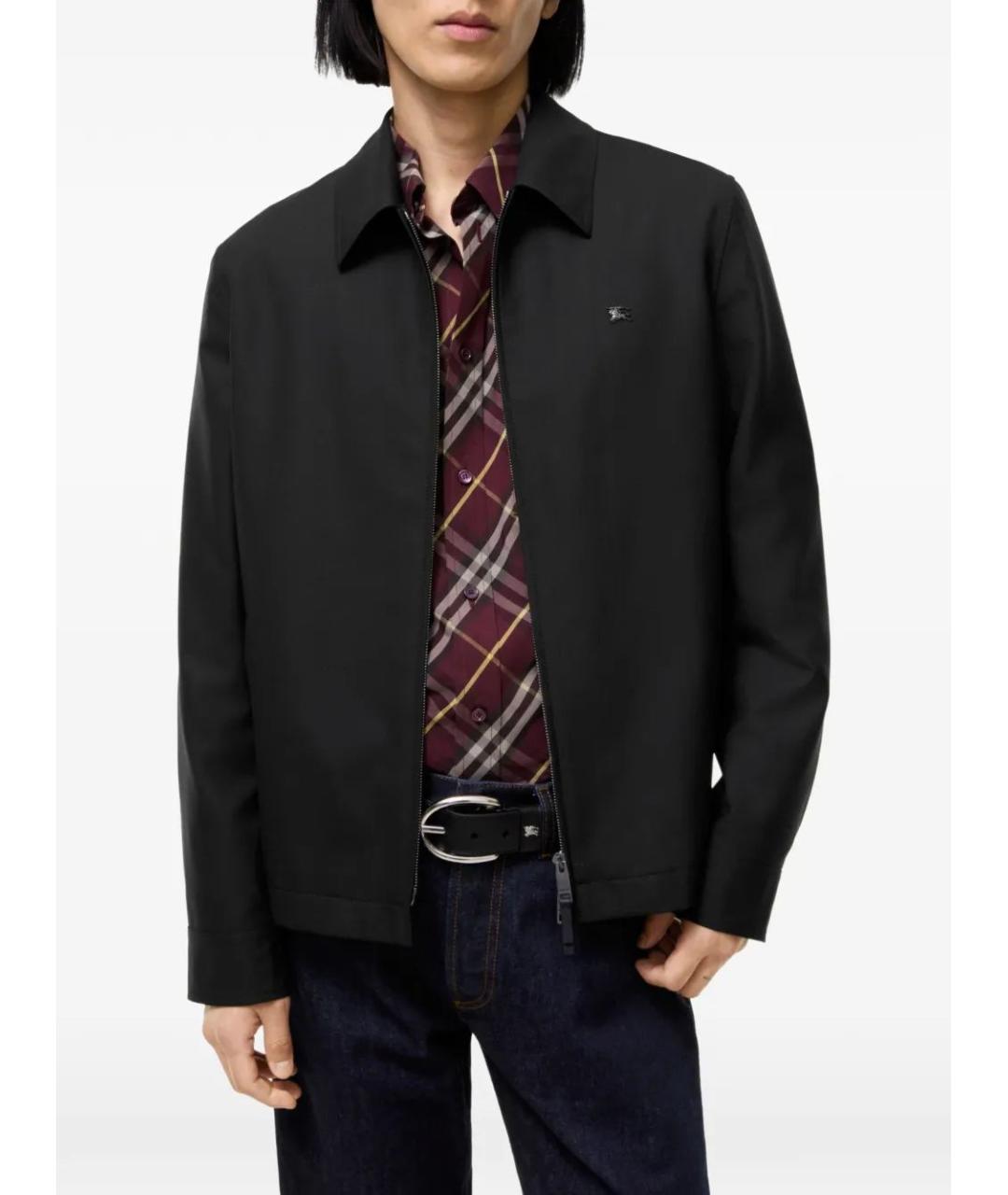 BURBERRY Черная шерстяная куртка, фото 2