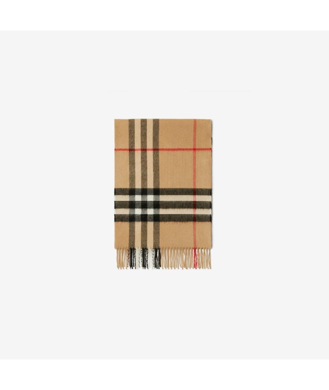 BURBERRY Бежевый кашемировый шарф, фото 3