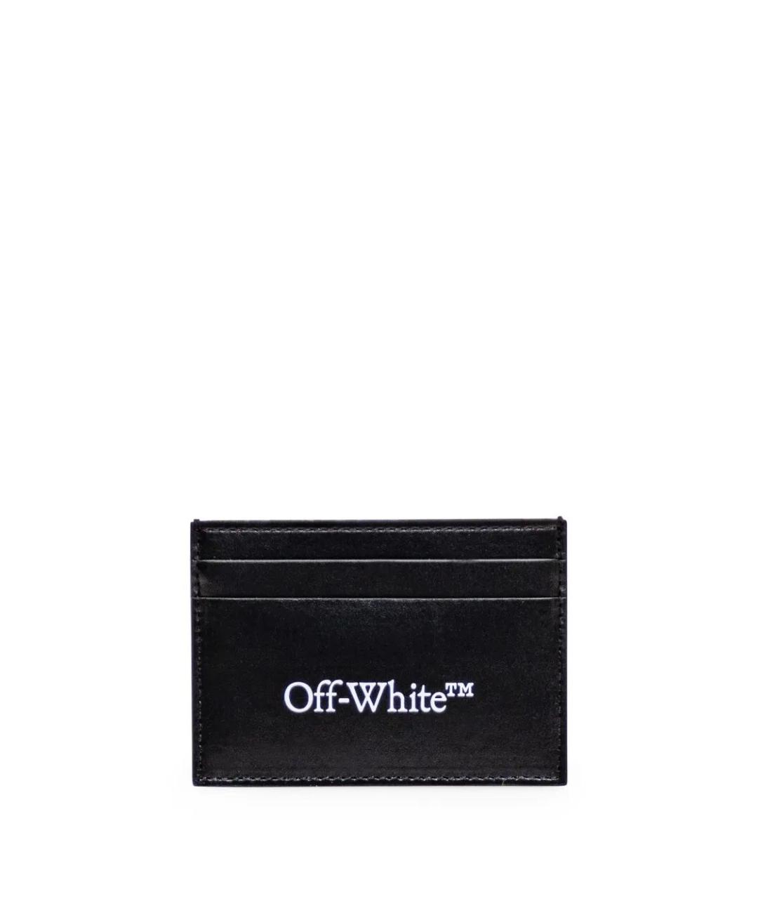 OFF-WHITE Черный кожаный кардхолдер, фото 1