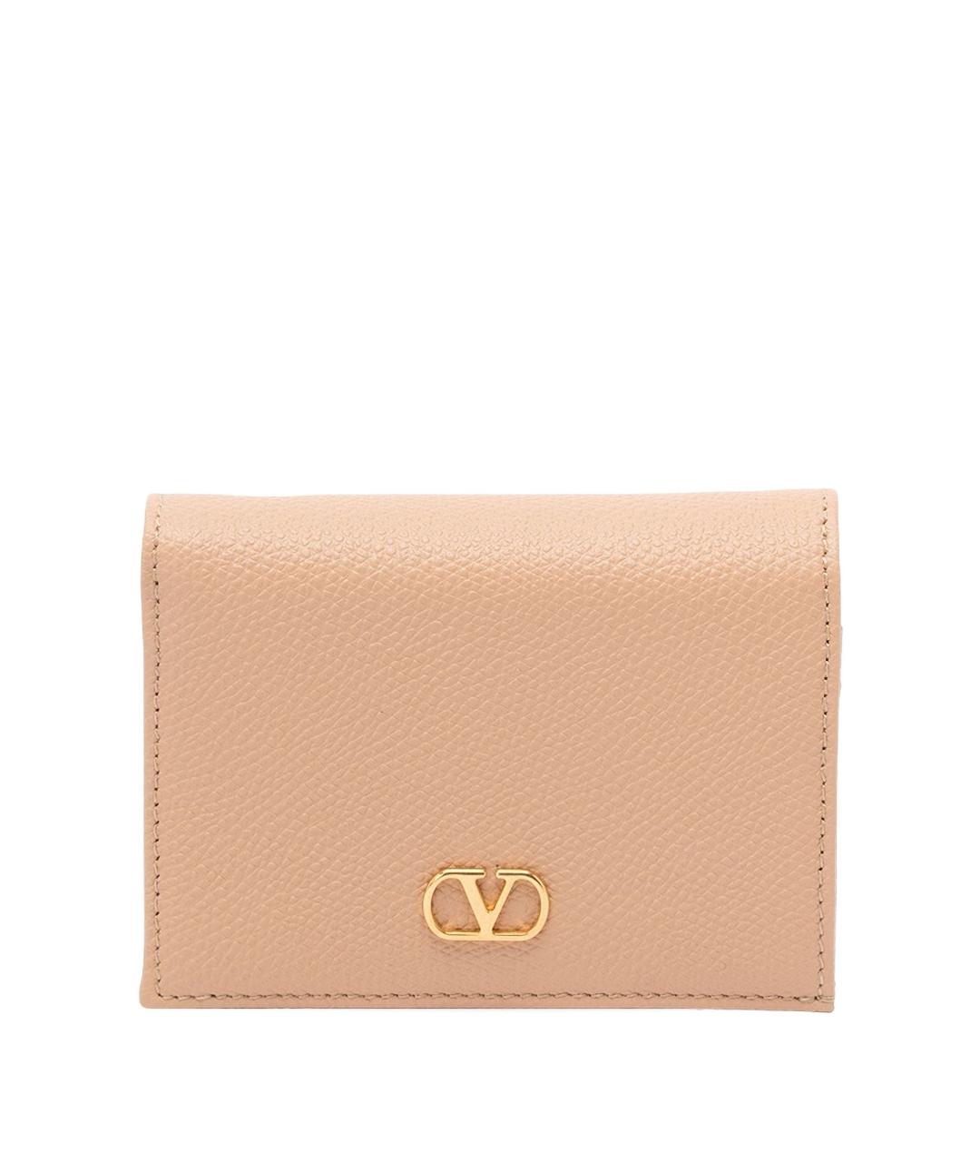 VALENTINO Розовый кожаный кошелек, фото 1