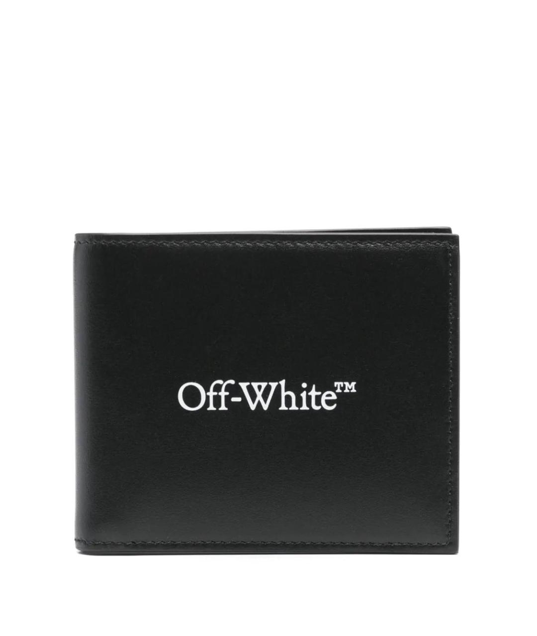 OFF-WHITE Черный кожаный кошелек, фото 1
