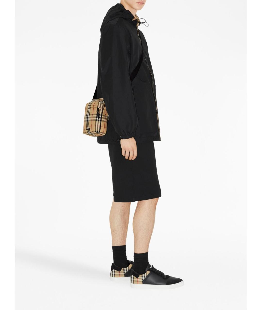 BURBERRY Черные низкие кроссовки / кеды, фото 2
